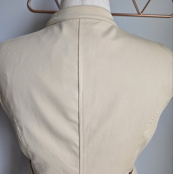 ZARA New Blogger Fav Ivory Belted Tailored Vest Waistcoat Womens Size Large - Picture 8 of 12